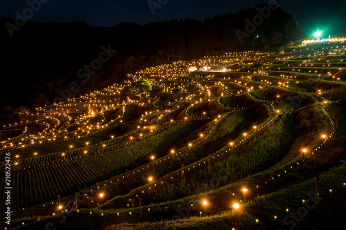 大山千枚田「棚田の夜祭り」