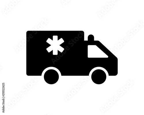 ambulance silhouette medical medicare health care pharmacy clinic image vector icon