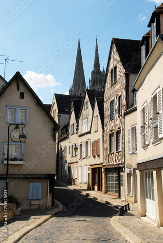 Ville de Chartres, Quartier historique, vieilles ruelles, Eure et Loir, France