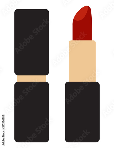 Lipstick flat icon isolated on white background. Vector Illustration.