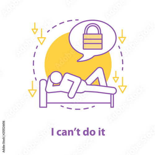 Inaction concept icon