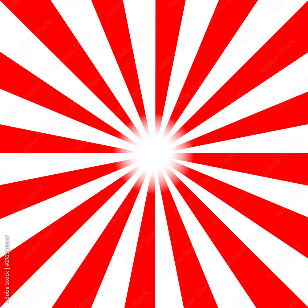 Red And White Bright Ray Background