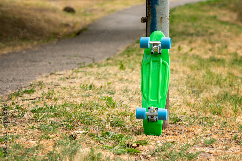 Abandoned skateboard at  park