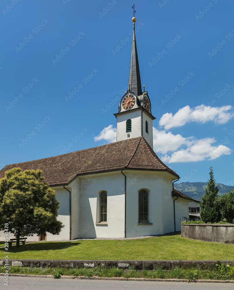 Church in the village of Seewen in the Swiss canton of Schwyz Church in the village of Seewen in the Swiss canton of Schwyz