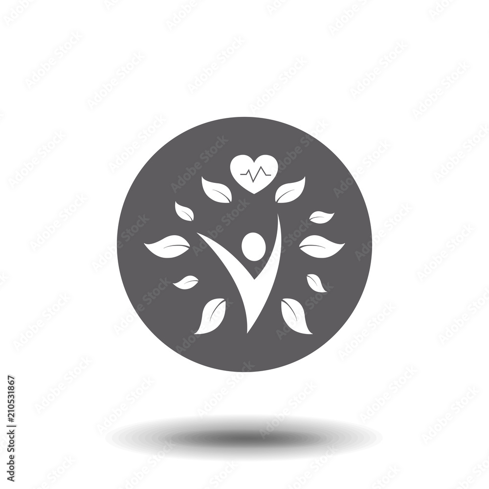 Eco people, healthy style icon vector Eco people, healthy style icon vector