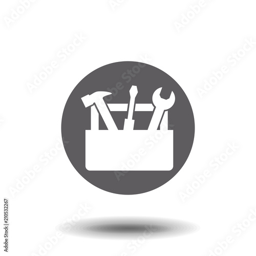 Tools Box icon. concept web buttons. vector illustration. Flat design style