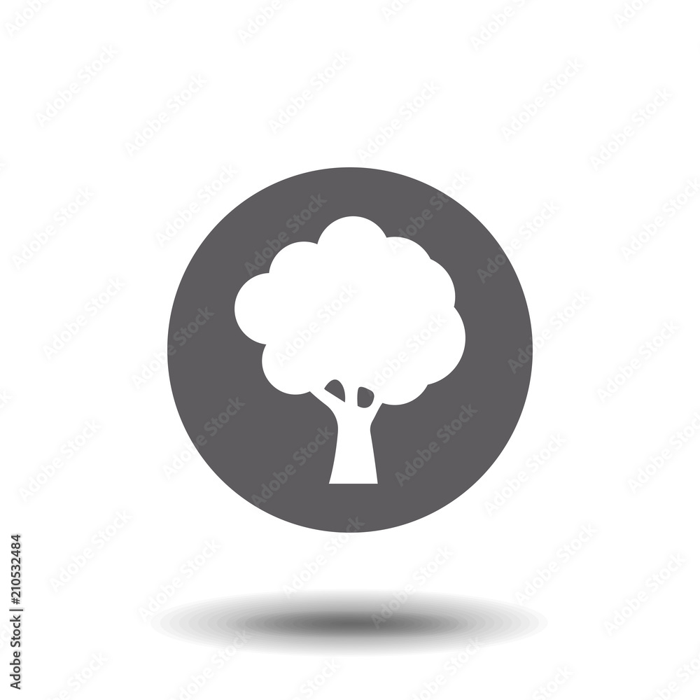 Tree icon. Forest symbol. Flat web sign on white background. Vector Tree icon. Forest symbol. Flat web sign on white background. Vector