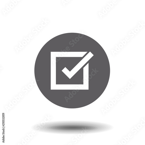 Free Download Illustration of check mark icon in square, vector illustration - GFXLoad