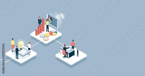 Business and technology infographic