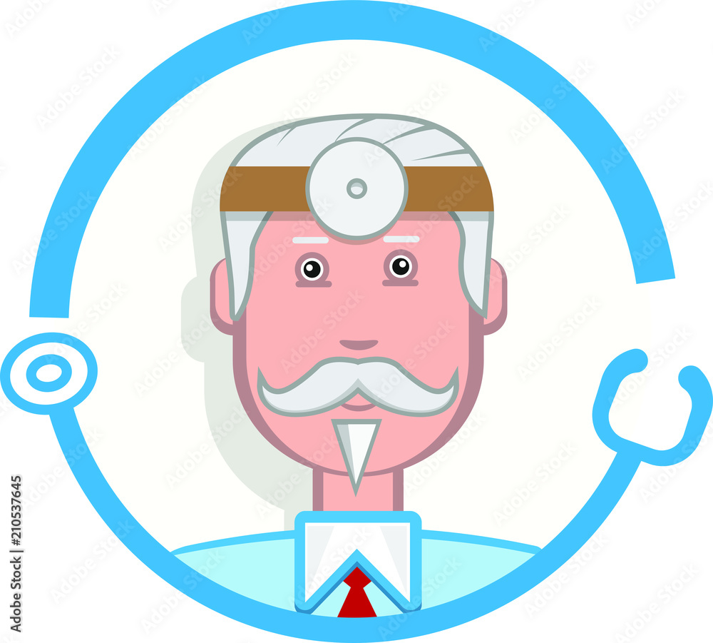 Fototapeta premium Icon of the profession Doctor. Vector.
