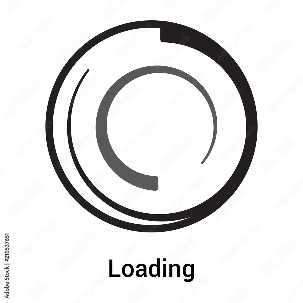 Loading icon vector sign and symbol isolated on white background, Loading logo concept Loading icon vector sign and symbol isolated on white background, Loading logo concept