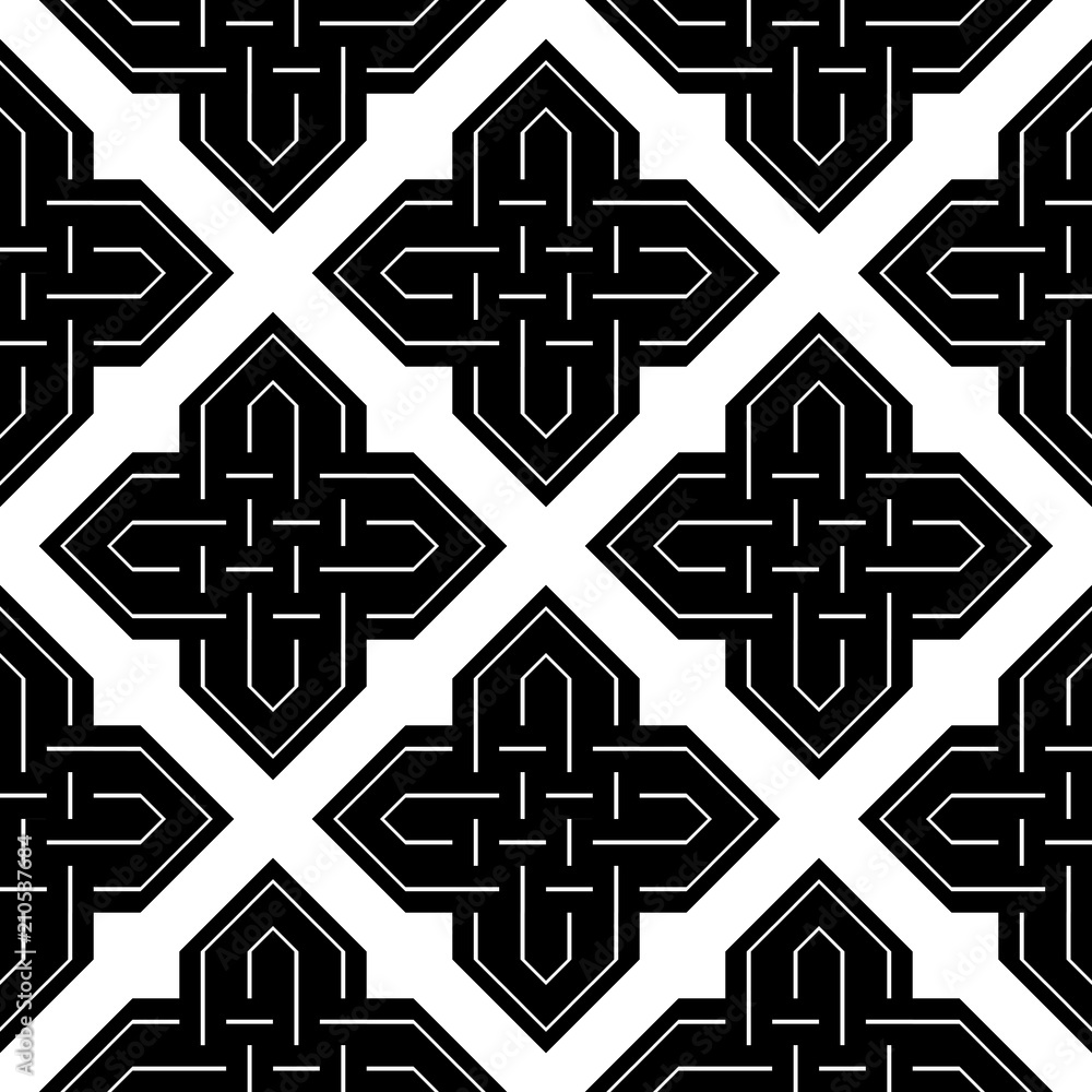 Design seamless monochrome geometric pattern Design seamless monochrome geometric pattern