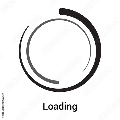 Loading icon vector sign and symbol isolated on white background, Loading logo concept