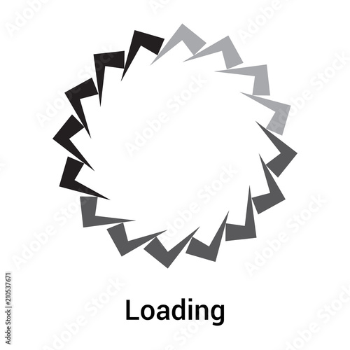 Loading icon vector sign and symbol isolated on white background, Loading logo concept