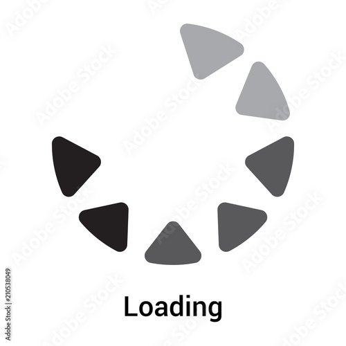 Loading icon vector sign and symbol isolated on white background, Loading logo concept
