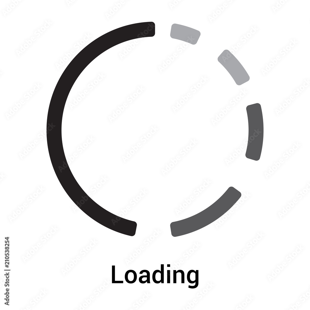 Loading icon vector sign and symbol isolated on white background, Loading logo concept