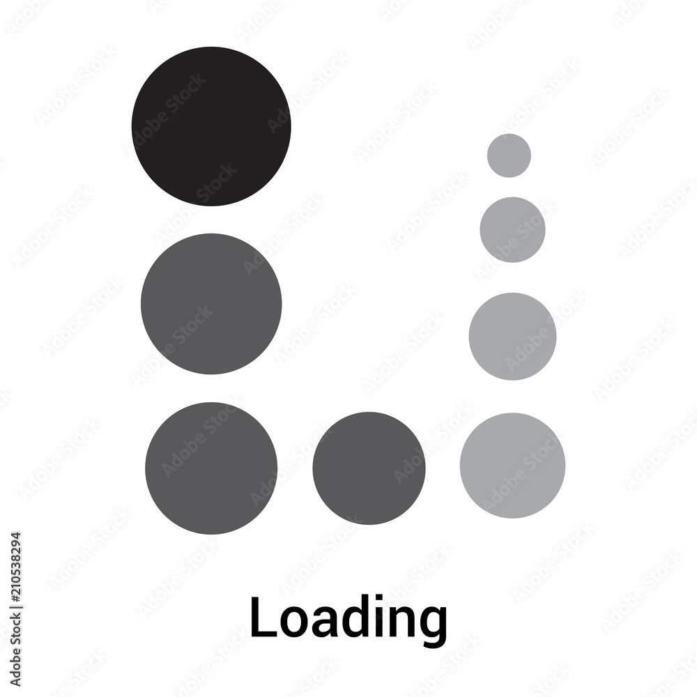 Loading icon vector sign and symbol isolated on white background, Loading logo concept Loading icon vector sign and symbol isolated on white background, Loading logo concept