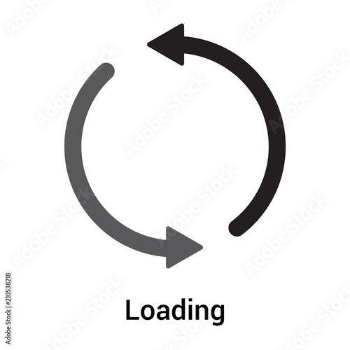 Loading icon vector sign and symbol isolated on white background, Loading logo concept