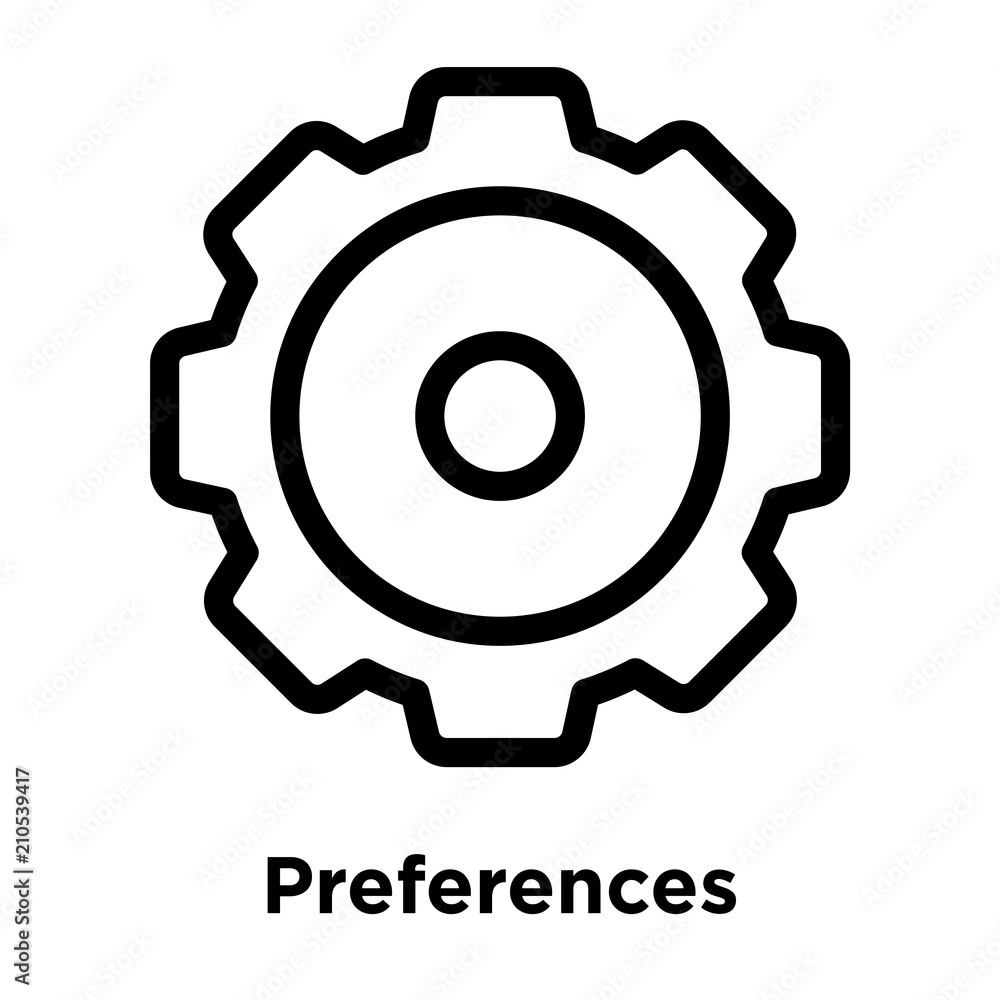 Preferences icon vector sign and symbol isolated on white background, Preferences logo concept Preferences icon vector sign and symbol isolated on white background, Preferences logo concept
