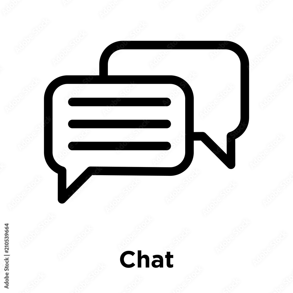 Chat icon vector sign and symbol isolated on white background, Chat logo concept Chat icon vector sign and symbol isolated on white background, Chat logo concept