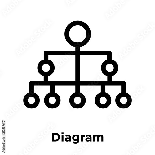 Diagram icon vector sign and symbol isolated on white background, Diagram logo concept