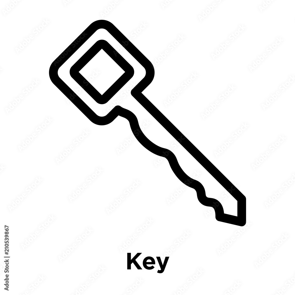 Key icon vector sign and symbol isolated on white background, Key logo concept Key icon vector sign and symbol isolated on white background, Key logo concept