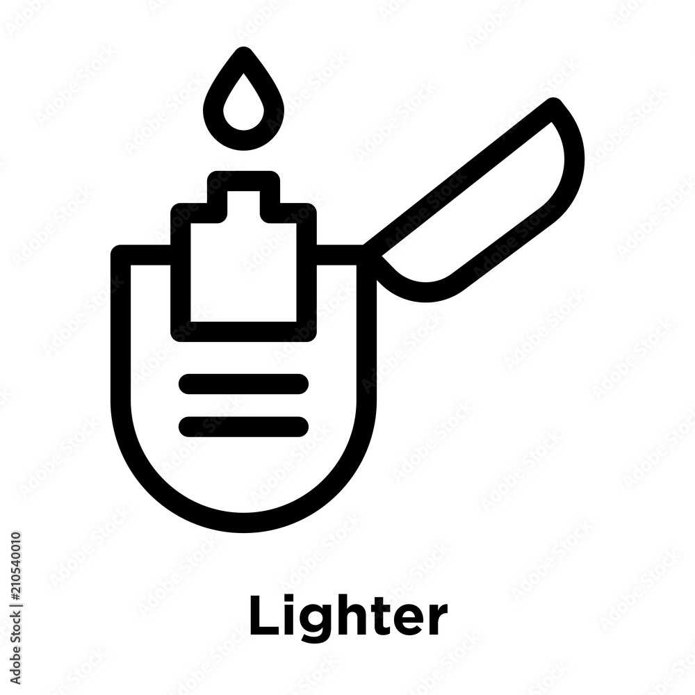 Lighter icon vector sign and symbol isolated on white background, Lighter logo concept Lighter icon vector sign and symbol isolated on white background, Lighter logo concept