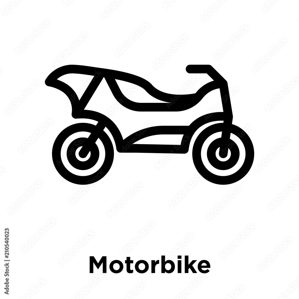 Motorbike icon vector sign and symbol isolated on white background, Motorbike logo concept Motorbike icon vector sign and symbol isolated on white background, Motorbike logo concept