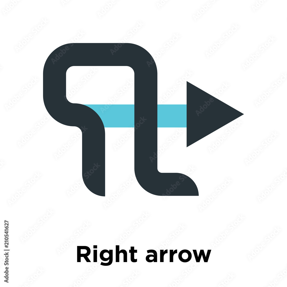 Right arrow icon vector sign and symbol isolated on white background, Right arrow logo concept Right arrow icon vector sign and symbol isolated on white background, Right arrow logo concept