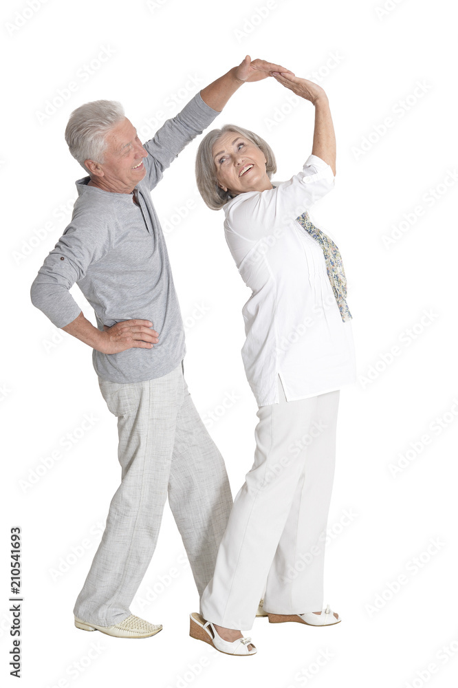 portrait of senior couple dancing portrait of senior couple dancing