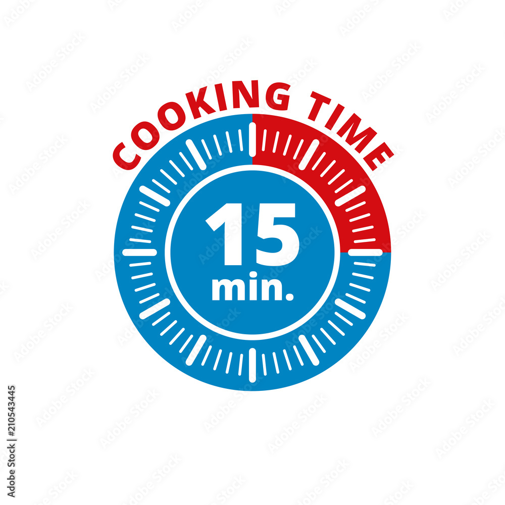 15 minutes cooking time illustration 15 minutes cooking time illustration