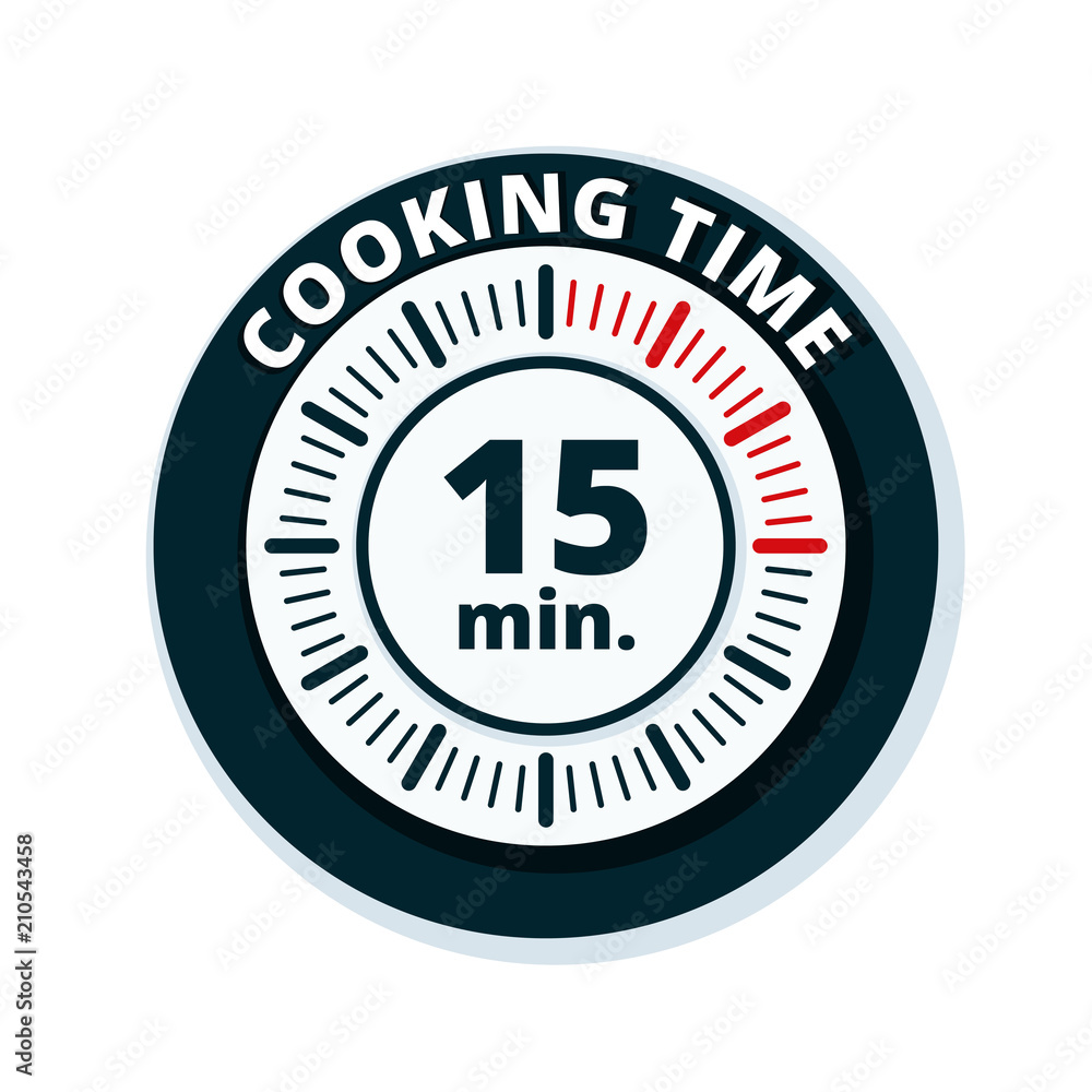 15 minutes cooking time illustration 15 minutes cooking time illustration