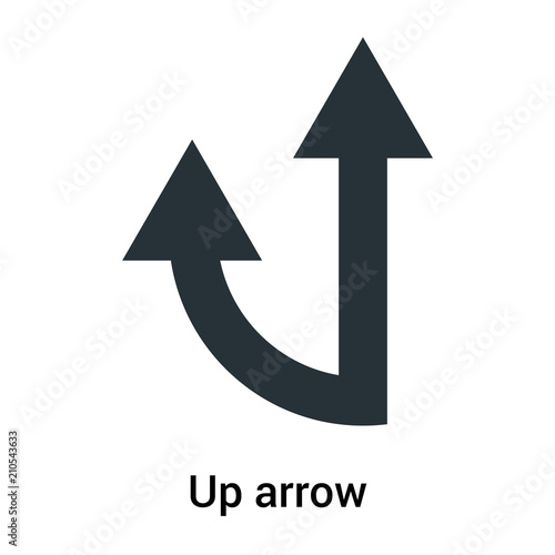 Up arrow icon vector sign and symbol isolated on white background, Up arrow logo concept