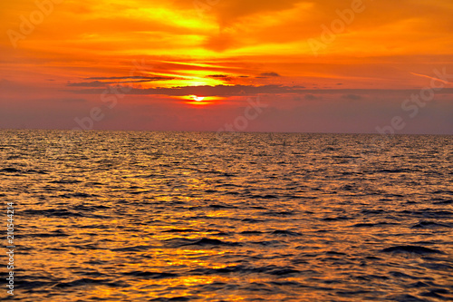 sunset over sea