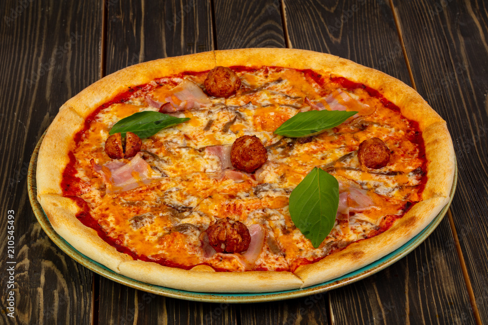 Pizza with bacon Pizza with bacon