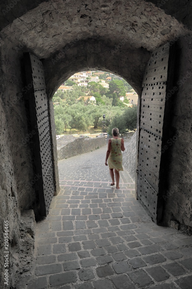 Obraz premium Old Doorway Studded By Nails, Montenegro
