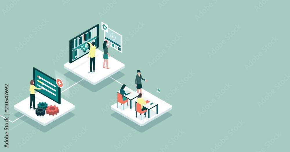 Education and online learning infographic Education and online learning infographic