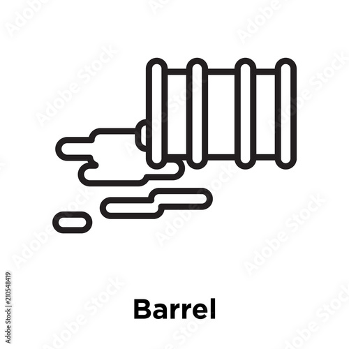 Barrel icon vector sign and symbol isolated on white background, Barrel logo concept