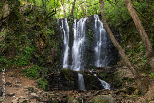Landscape of Koleshino waterfalls cascade in Belasica Mountain  Novo Selo  Republic of Macedonia