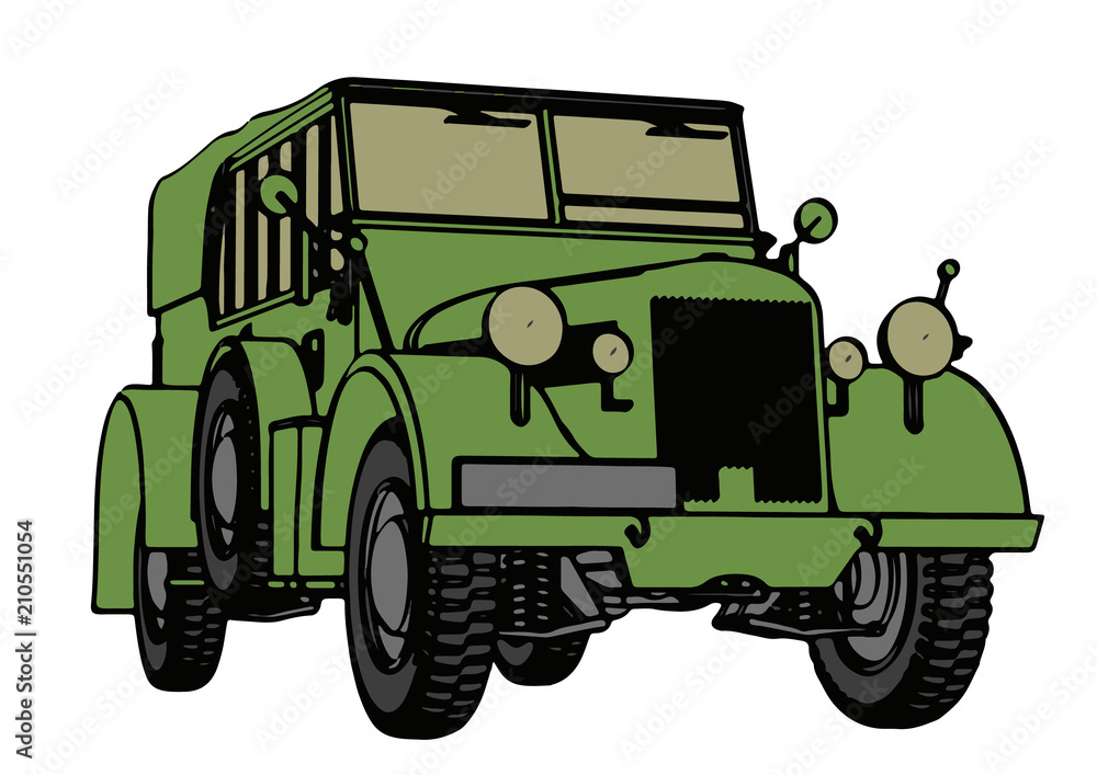 military car vector