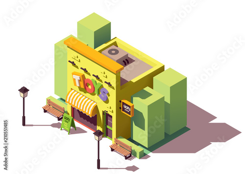 Vector isometric toy store