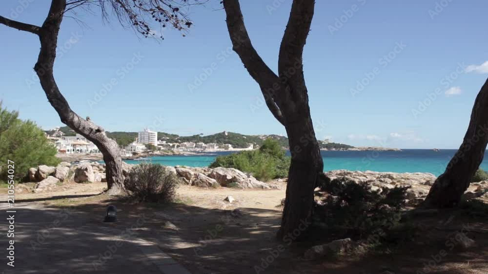 Beautiful coast view of Cala Rajada on Mallorca island, Mediterranean Sea Spain Beautiful coast view of Cala Rajada on Mallorca island, Mediterranean Sea Spain