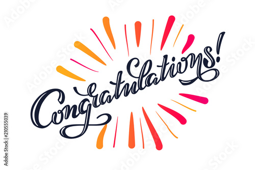 Congratulations lettering vector illustration EPS 10