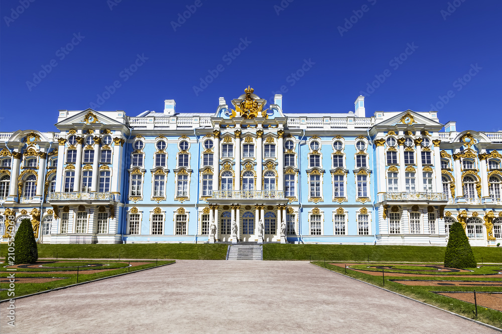 Catherine palace. Tsarskoye Selo, Pushkin town. St. Petersburg, Russia