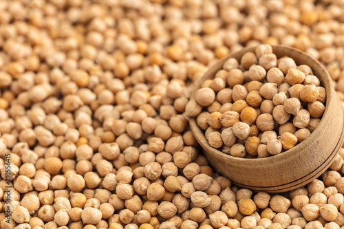 texture of raw chickpeas close-up