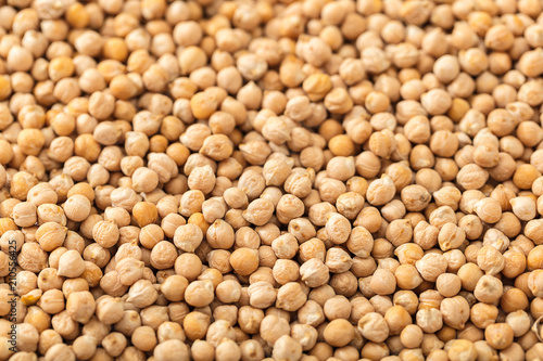 texture of raw chickpeas close-up