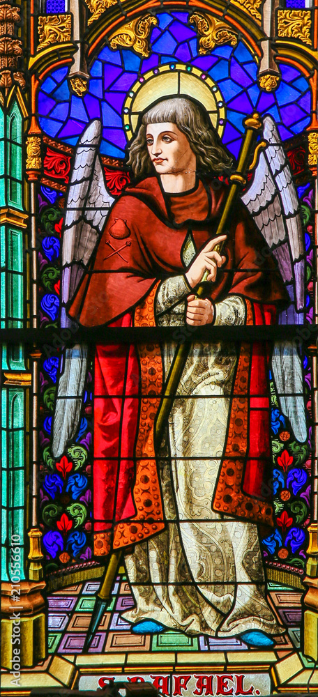 Stained Glass of the Archangel Raphael