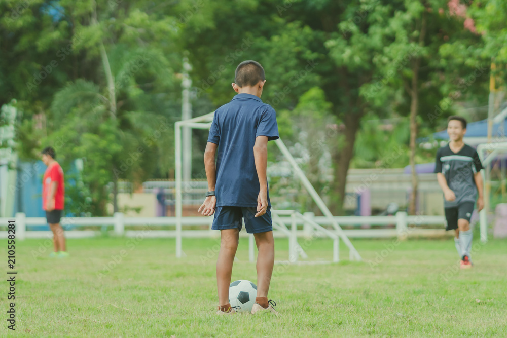 Soccer training for students in afternoon time. Soccer training for students in afternoon time.