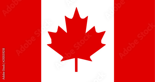 the flag of Canada. vector illustration