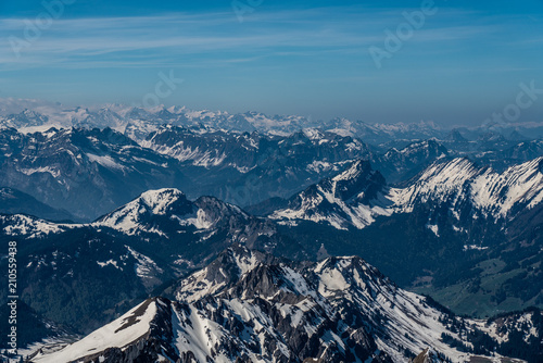 Santis. Swiss sky alps panorama © AlehAlisevich